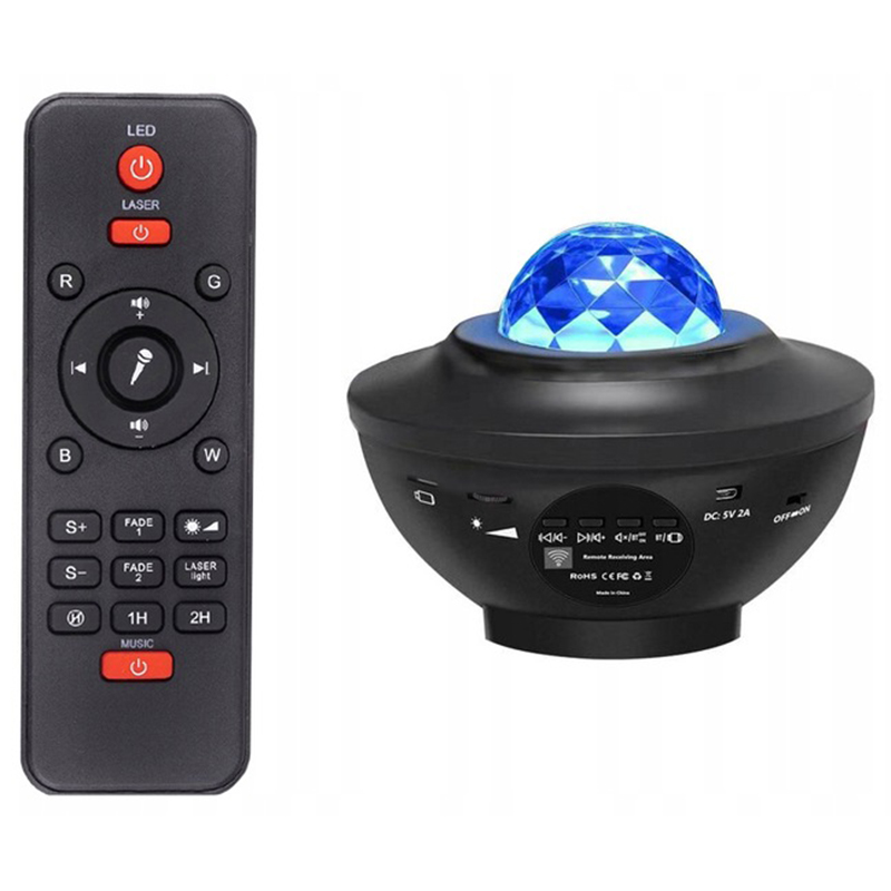 Nočná lampa s projektorom hviezd Bluetooth