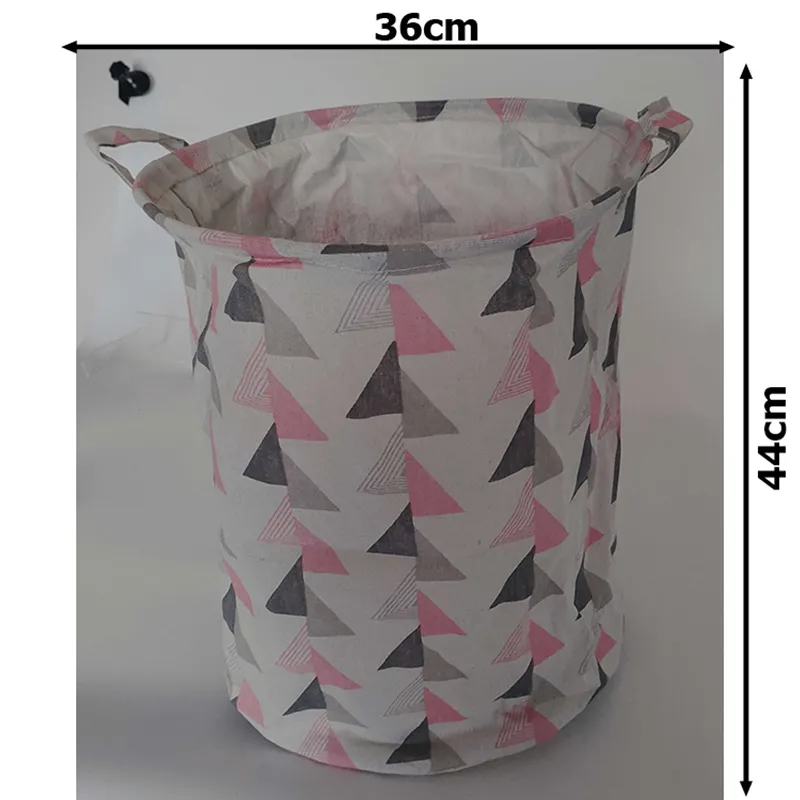 Kôš na prádlo organizér okrúhly ružový 45L