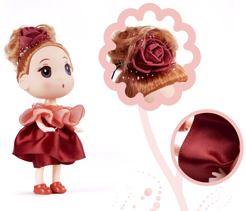 Sada 4 bábik 12cm - 3 dievčatá + 1 chlapec