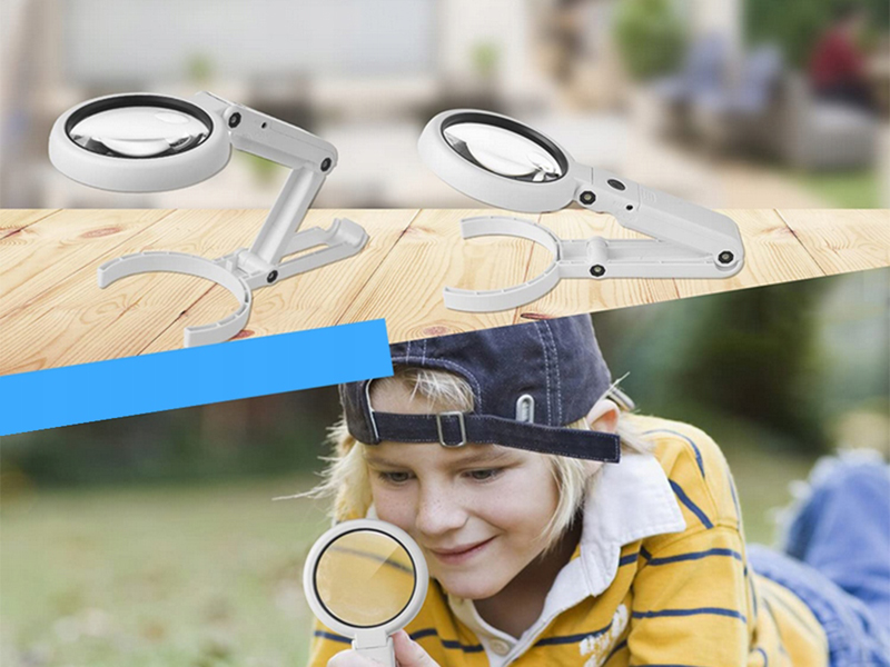 Skladacia lupa LED 5x 11x
