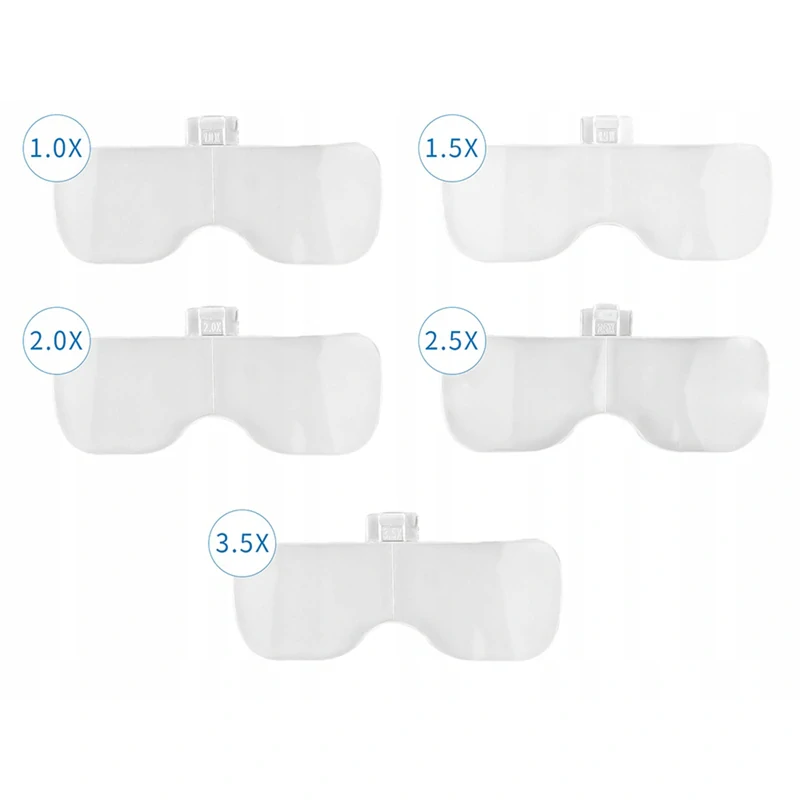 Hodinárska lupa čelová 2LED 6x s vymeniteľnými šošovkami