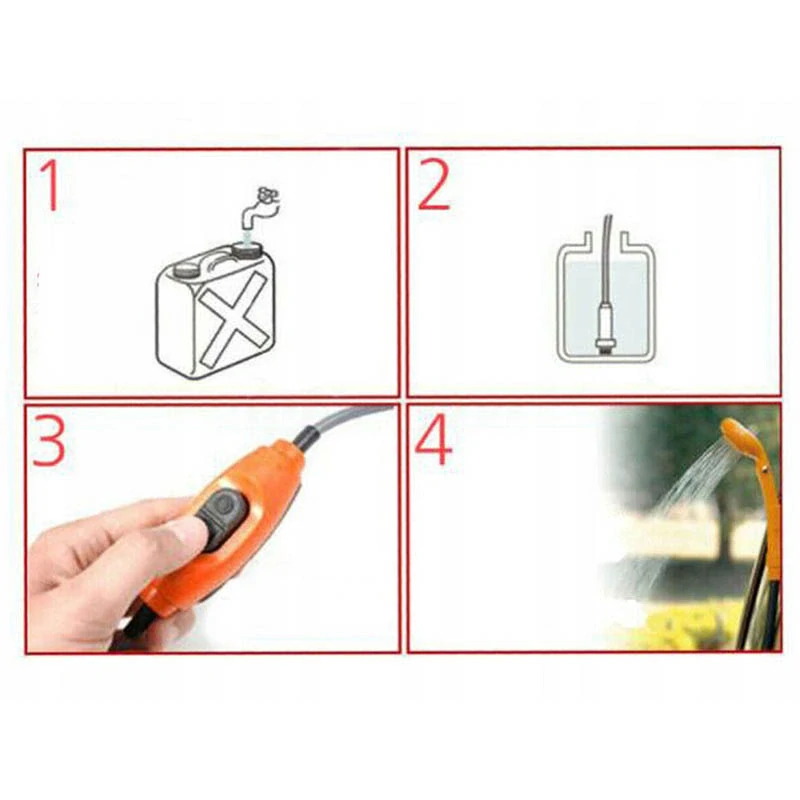 Prenosná turistická sprcha 2m 12V