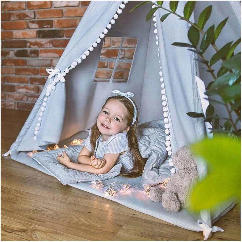 Lulando - Detská prikrývka s vankúšom sivá