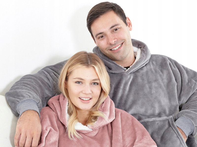 Teplá bunda XXL Oversize unisex sivá