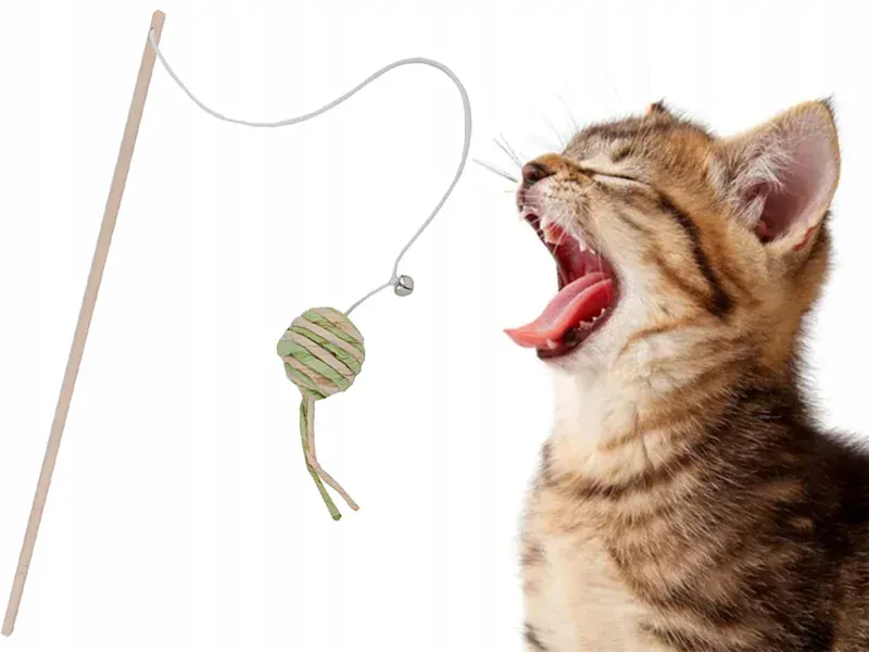 Hračka pre mačku udička s loptičkou