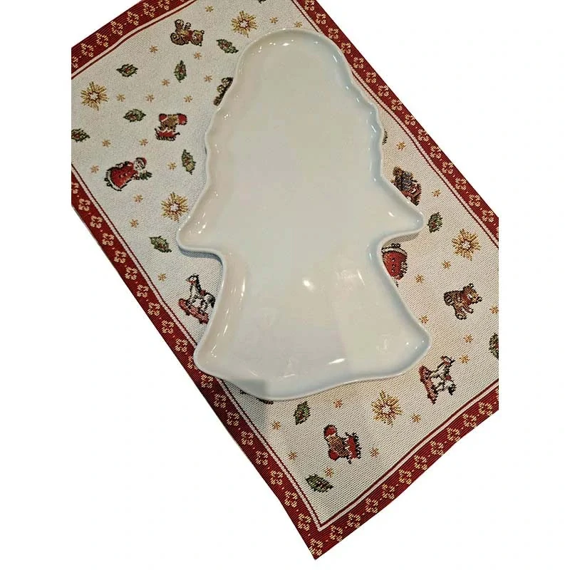 Porcelánový podnos Angel 33 × 21,5 cm – Stella Karolina, biela farba