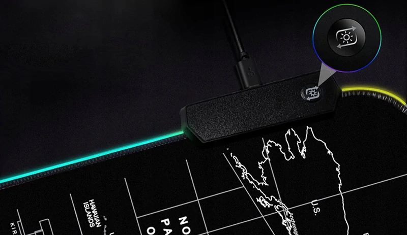 Hráčska podložka pod myš s RGB podsvietením 80x30cm