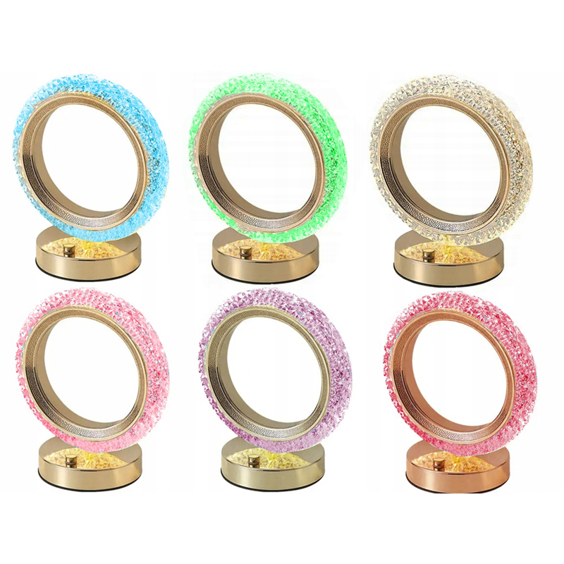 Stolná LED lampa Prsteň RGB 18cm USB