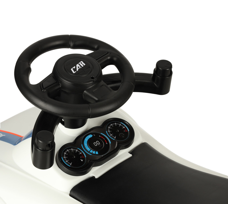 Detské odrážadlo Auto so zvukmi a svetielkami biele