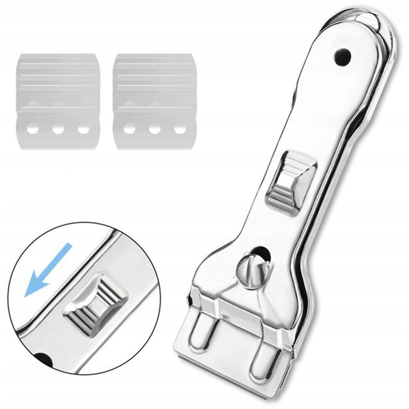 Škrabka na čistenie indukčných varných dosiek s náhradnými čepeľami