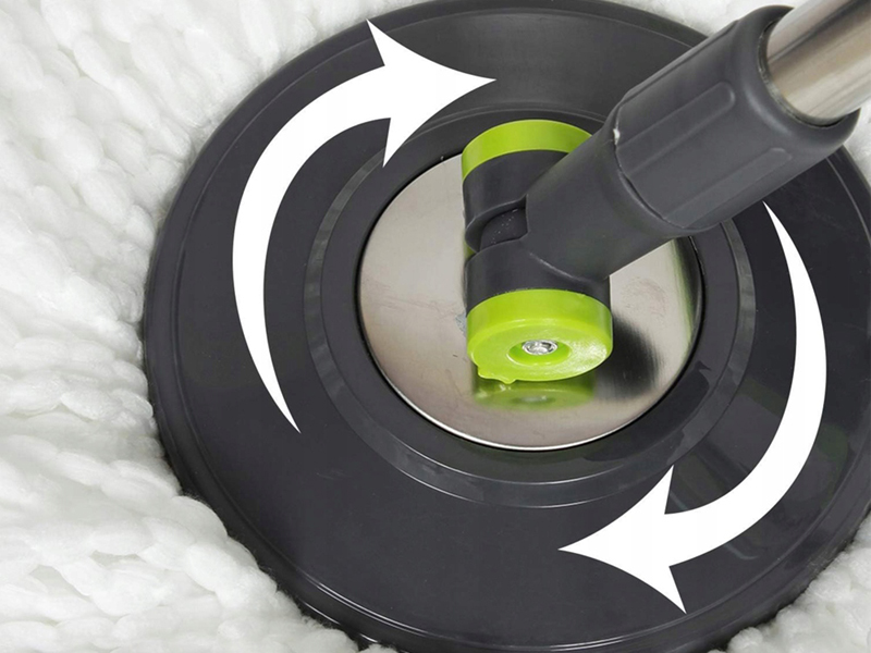 Rotačný mop s vedrom a s 2 hlavicami z mikrovlákna