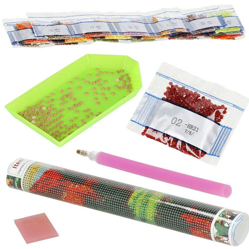 Diamantová výšivka 30x40cm Japonská záhrada