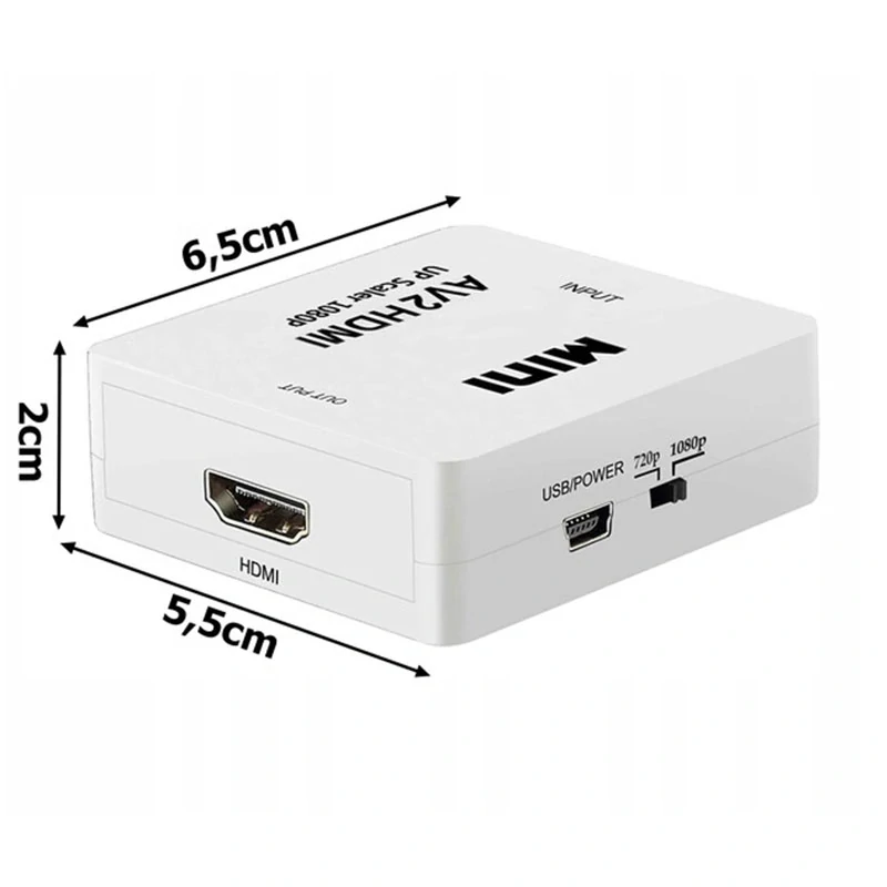 Prevodník AV (RCA) na HDMI 1080p