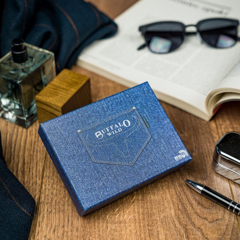 Peňaženka kožená BUFFALO WILD N1190-HP-5144 Navy