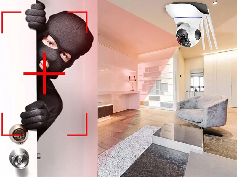 Interiérová WiFi IP kamera s nočným videním, detektorom pohybu + audio 2,4GHz