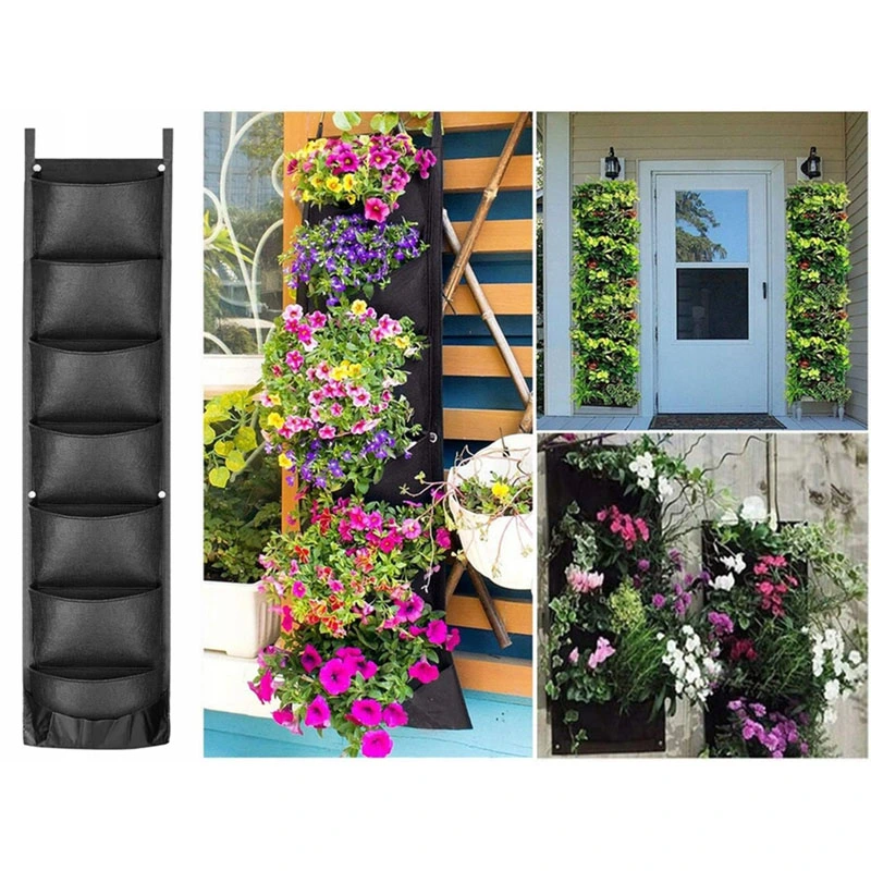 Závesný filcový kvetináč na pestovanie rastlín