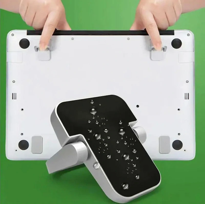 Hliníkové nožičky pod notebook strieborné – 2 ks