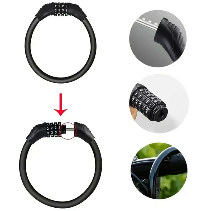 Kódový zámok na bicykel s reťazou 38 cm