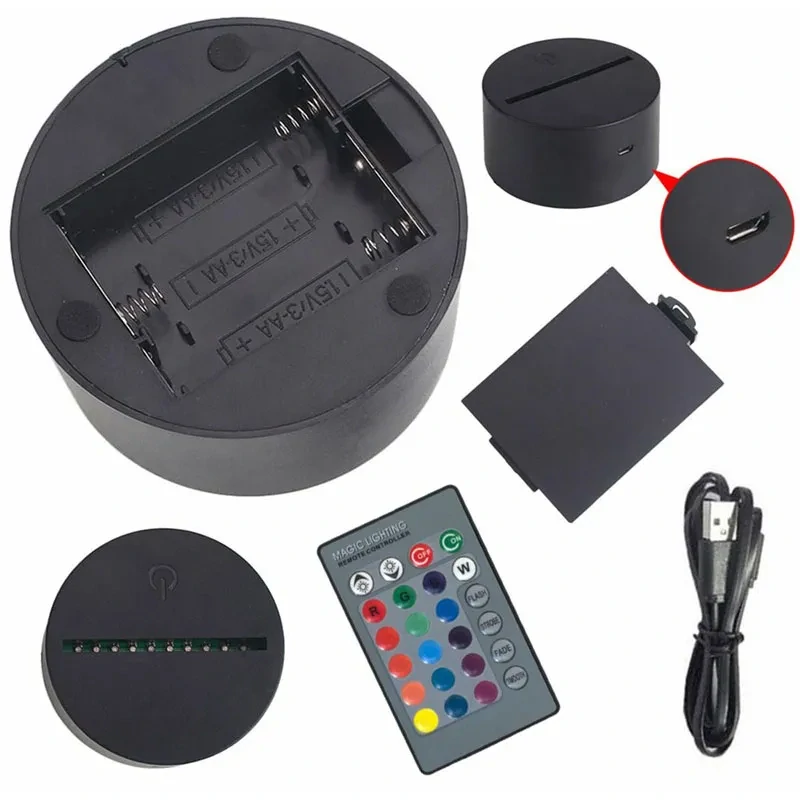 Nočná lampa 3D Gymnastika s diaľkovým ovládaním