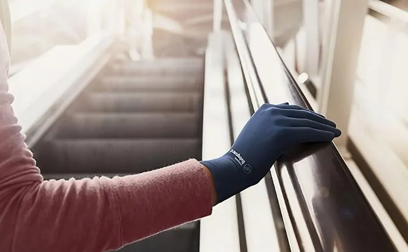 LIVINGUARD Street Gloves - Rukavice s dotykovou funkciou obrazovky - pánske svetlomodré "L"