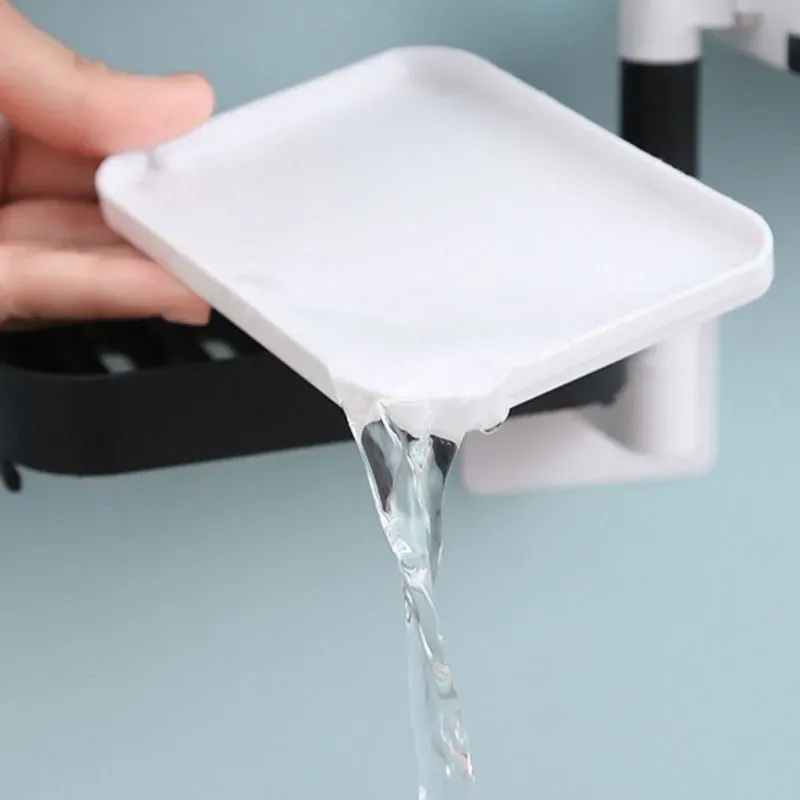 Nástenný kúpeľňový vešiak na kozmetiku otočný