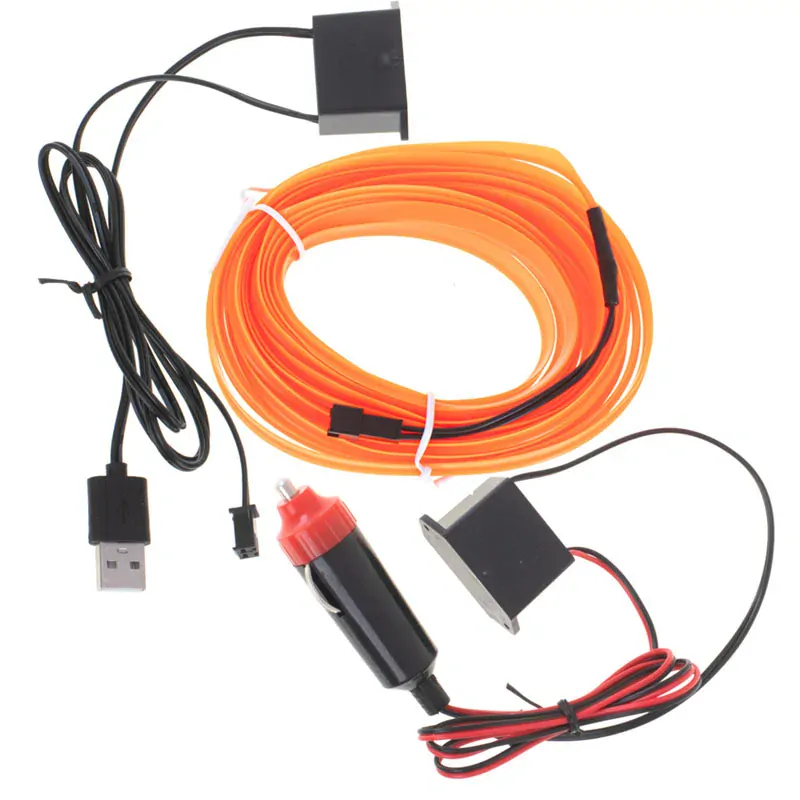 Ambientné LED osvetlenie do auta 5m oranžové
