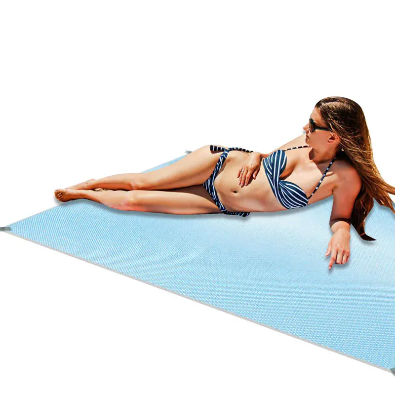 Magická plážová podložka Sand-Free 200 × 200 cm – modrá