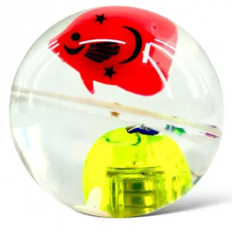 Skákacia svietiaca loptička Rybky 6cm