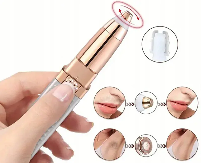 Odstraňovač chĺpkov a zastrihávač obočia 4v1 ružový