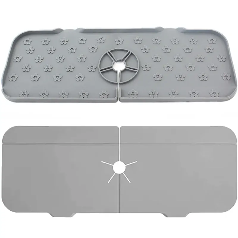 Odkvapkávacia podložka pod batériu do drezu sivá