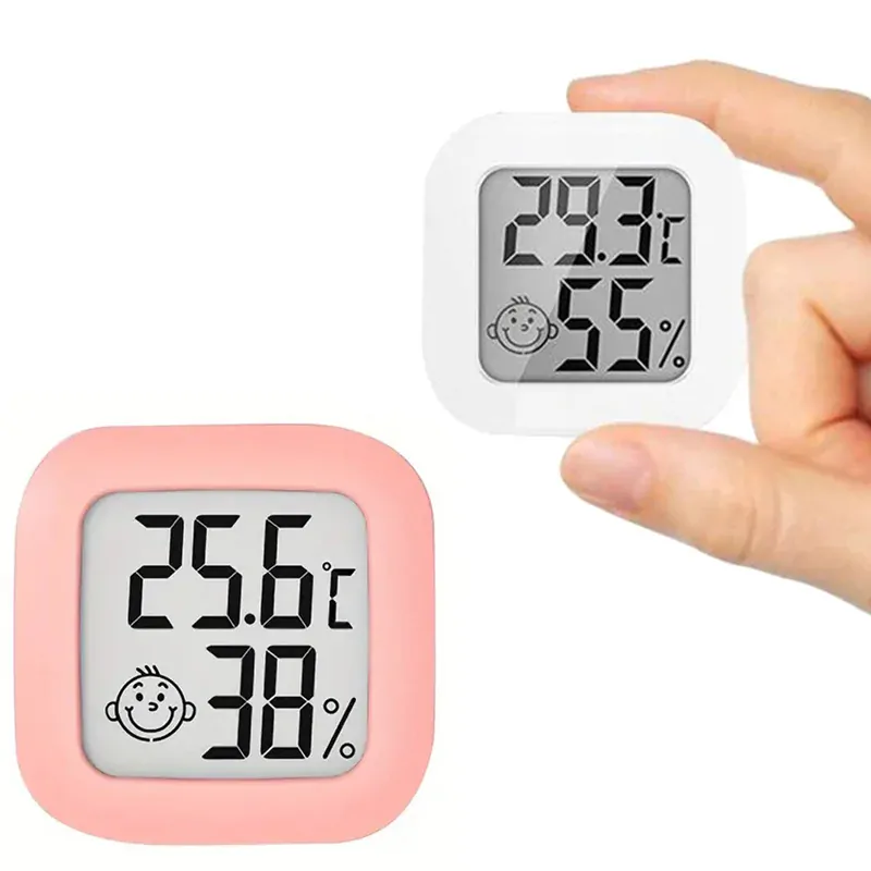 Izbový teplomer s vlhkomerom ružový