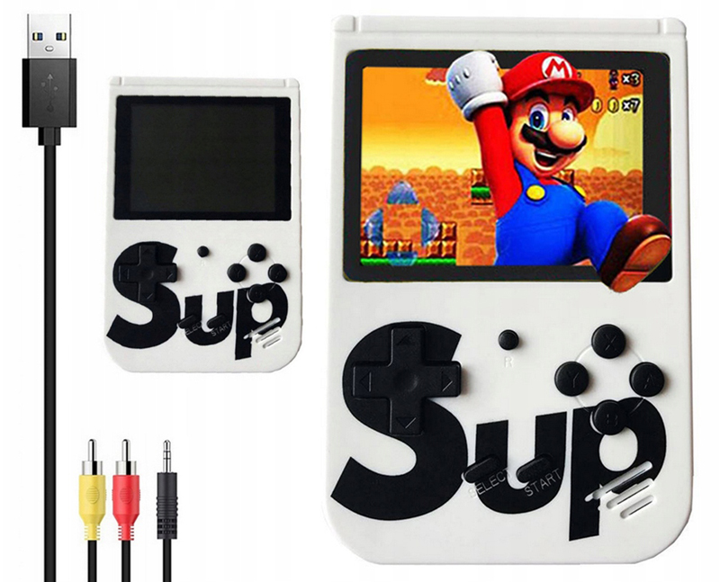 Herná konzola Sup Retro so 400 hrami biela + ovládač navyše