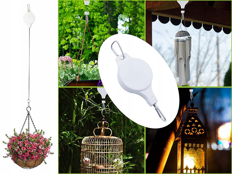 Vešiak na zavesenie kvetináča – 2 ks s nastaviteľným popruhom