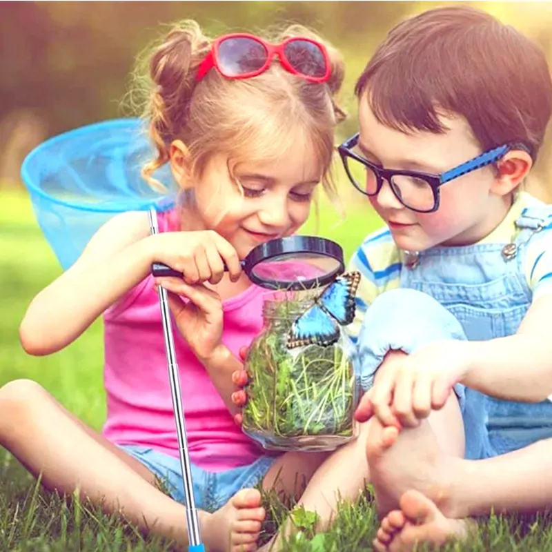 Teleskopická sieťka na chytanie motýľov, hmyzu a malých rýb