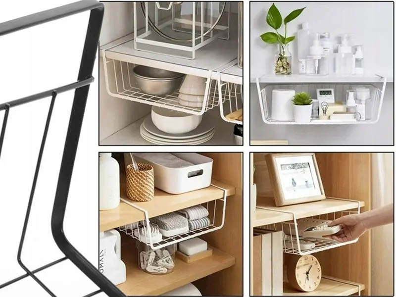 Závesný kovový organizér pod skrinku 31 x 24 x 10cm