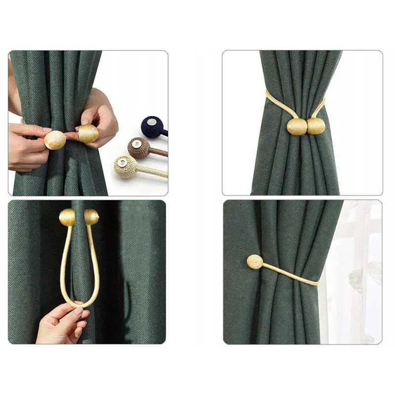 Ozdobná spona na záves 45cm (2ks) zlatá