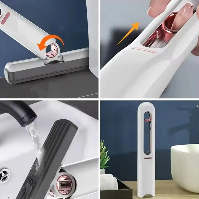 Mini špongiový mop so žmýkaním na rovné povrchy