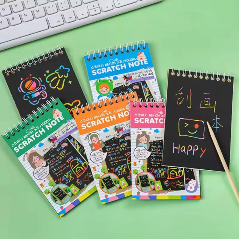 Blok so škrabacími obrázkami (10 kartičiek)