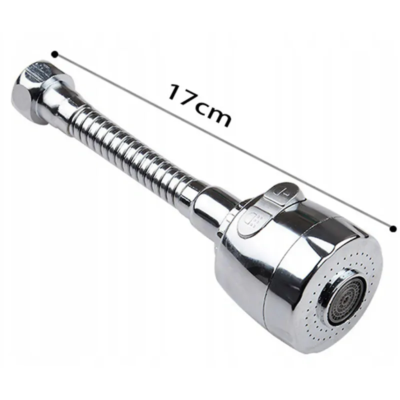 Perlátor – predlžovač na vodovodný kohútik 17 cm s dvoma režimami prúdu