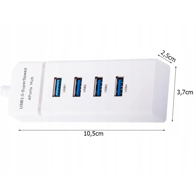 Hub 3.0 4xUSB biely