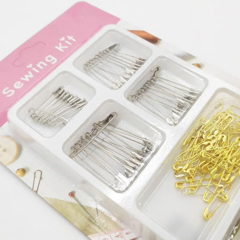 Zatváracie kovové špendlíky farebné 100ks