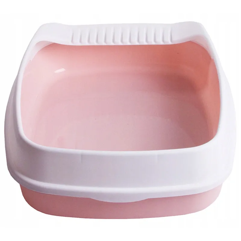 Záchod pre mačky s čistiacou lopatkou ružový