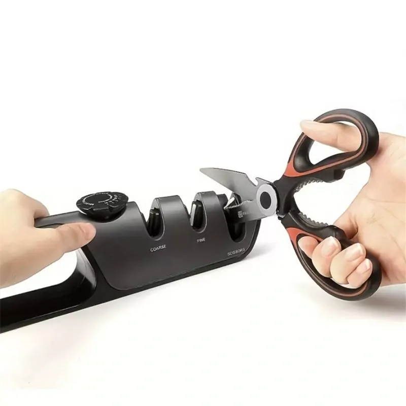 Trojfázová brúska na nože a nožnice s nastaviteľným uhlom brúsenia