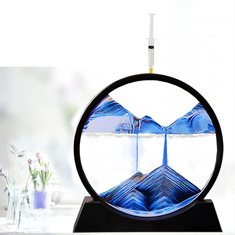 Dekorácia Pohyblivý piesok 3D obraz 25x26cm