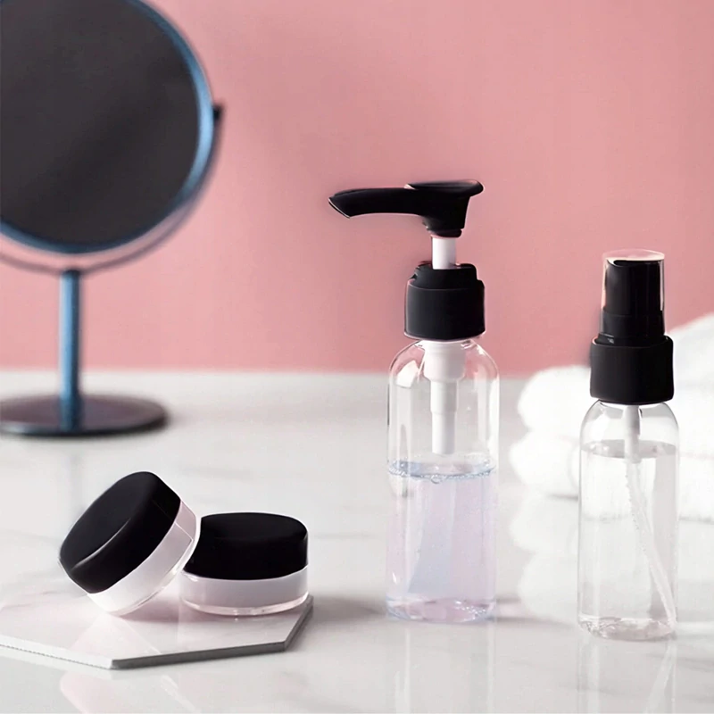 Cestovná sada kozmetických nádobiek 9-dielna