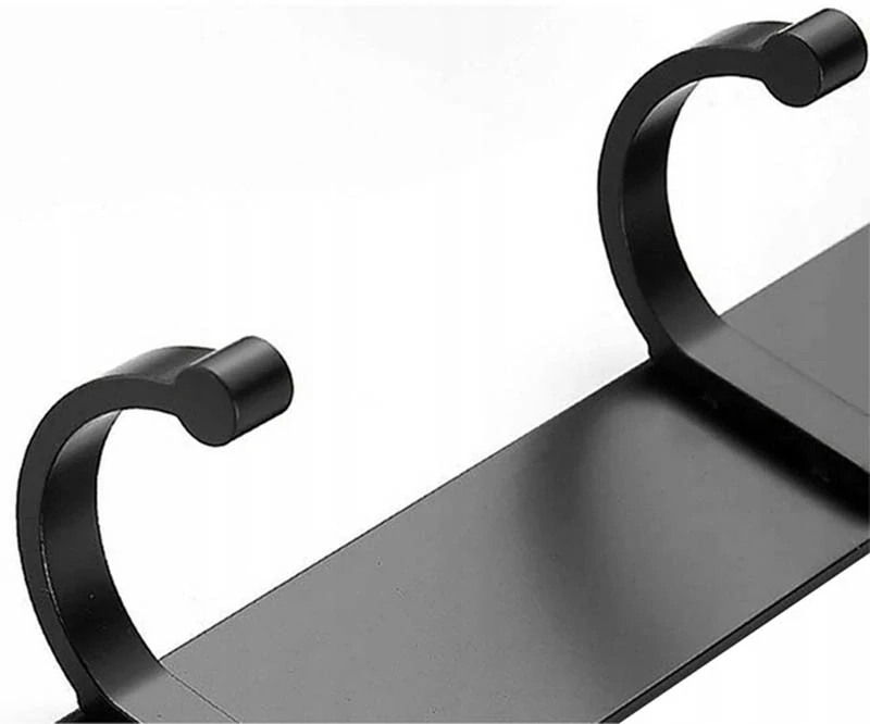 Nástenný vešiak čierny 38cm