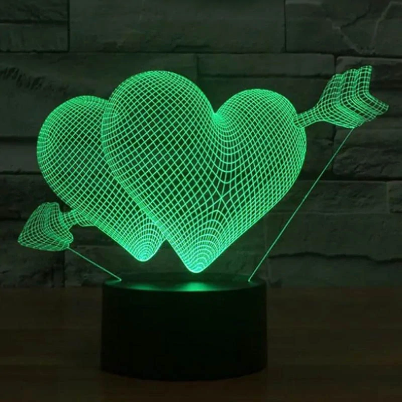 Nočná lampa 3D Srdce