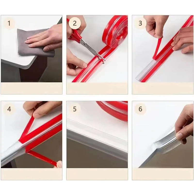 Priehľadná ochranná páska na hrany nábytku 3m