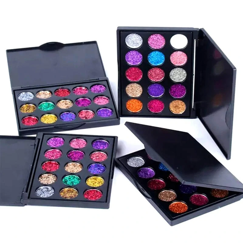 Paletka očných tieňov s trblietkami 15 farieb