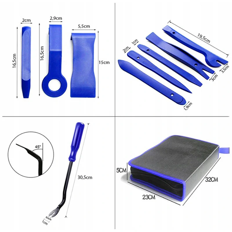 Sada na demontáž plastových dielov v automobile 40-dielna